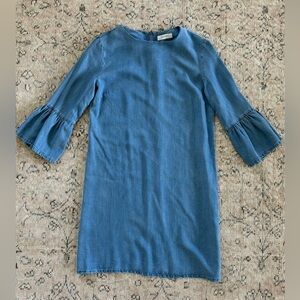 Zara woman shift dress denim XS